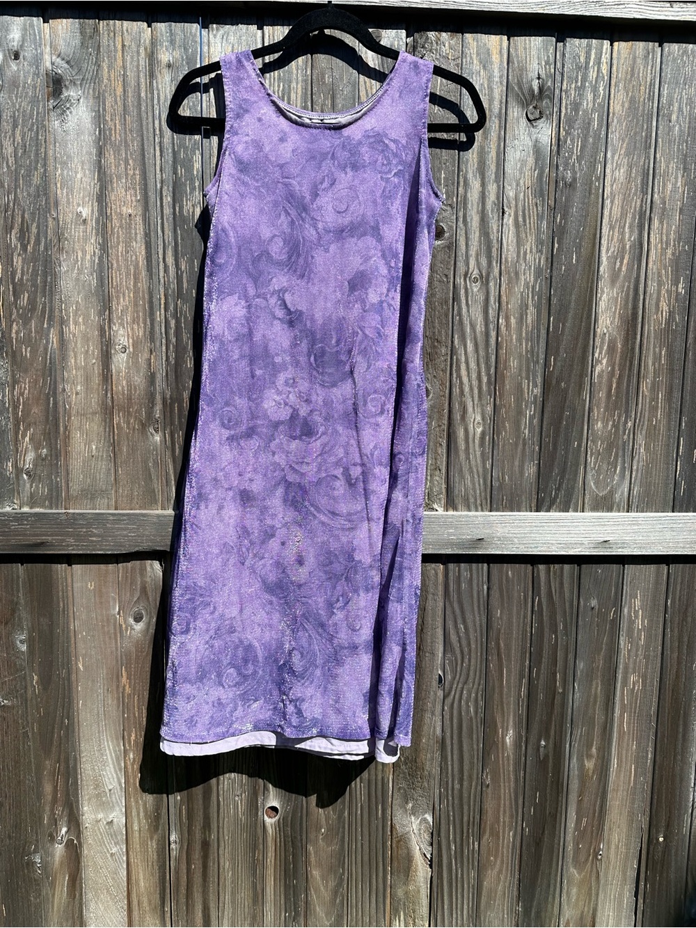 Purple Sleeveless Midi Dress